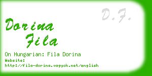 dorina fila business card